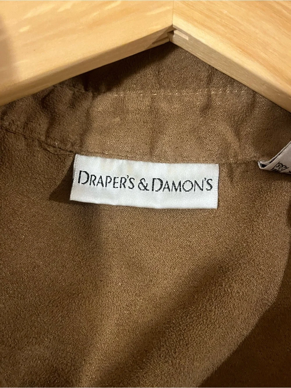 Vintage Draper’s & Damon’s Brown Faux Suede Shirt Jacket Size Large
